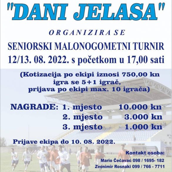 Seniorski malonogometni turnir 'Dani Jelasa' na stadionu Amatera 