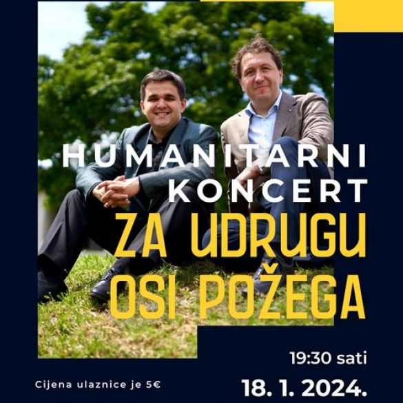 Sutra koncert dua Stražanac/Starčević za Udrugu OSI Požega 