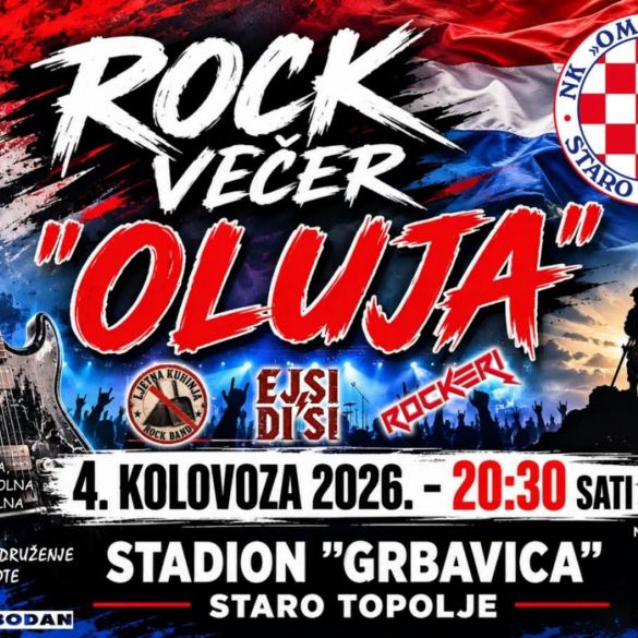 Uoči obljetnice Oluje rock večer u Starom Topolju
